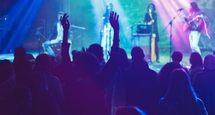 Band Performing On Stage
